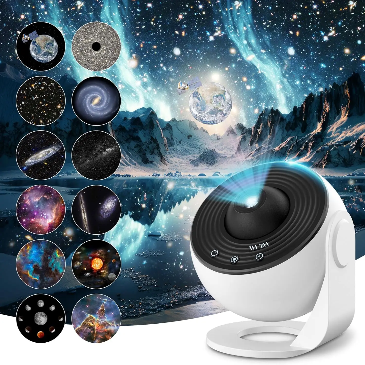 13 in 1 Star Night Lights Projector Galaxy Projector 360° Rotate Planetarium  Starry Sky Projector for Kids Bedroom Home Decor