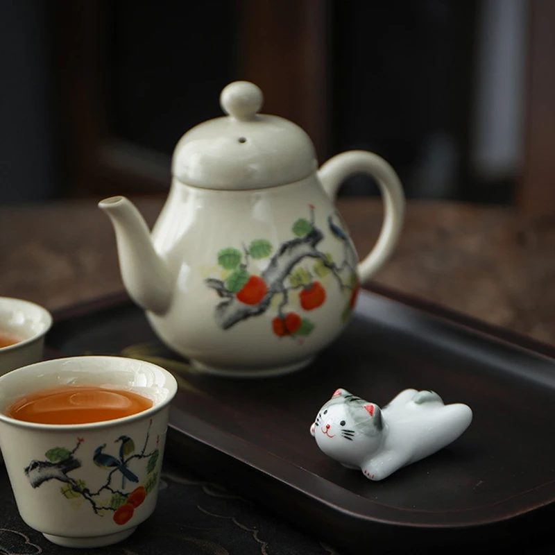 Description Picture 6 of itemCeramic Cat Shape Chopsticks Rack Kitchen Tableware Holder Stand Spoon Fork Pillow Storage Rack