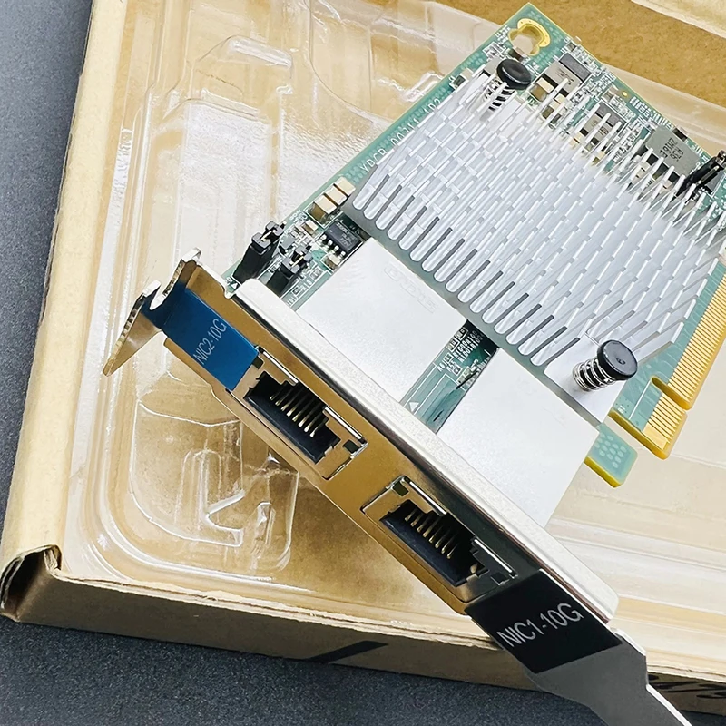 X540-T2 PCIE-X8 네트워크 확장 어댑터, 듀얼 포트 이더넷 카드, 다중 시스템에 적합, 10G