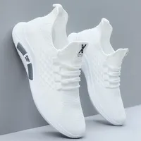 Printemps blanc chaussures décontractées respirant antidérapant marche baskets hommes chaussures en plein air 2025 confortable mode à lacets chaussures de course 1