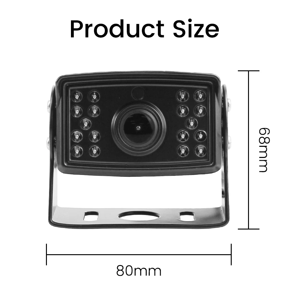 4핀 AHD 1080P 후방 카메라 IP69 방수 18 IR LED 야간 시야 금속 케이스 트럭 카라반 버스 밴용