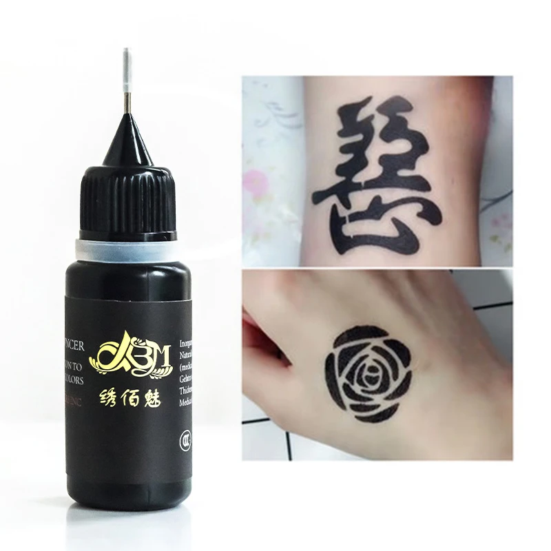 10ml Juice Temporary Tattoo Liquid DIY Tattoo Juice Ink Semi-permanent Waterproof Body Art Paint tattoo ink