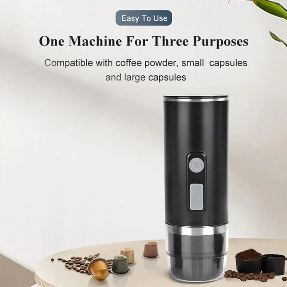3-in-1 Electric Wireless Heating Coffee Machine Fit for Nespresso Dolce Gust Capsule/Powder Electric Coffee Pot for Camping 4