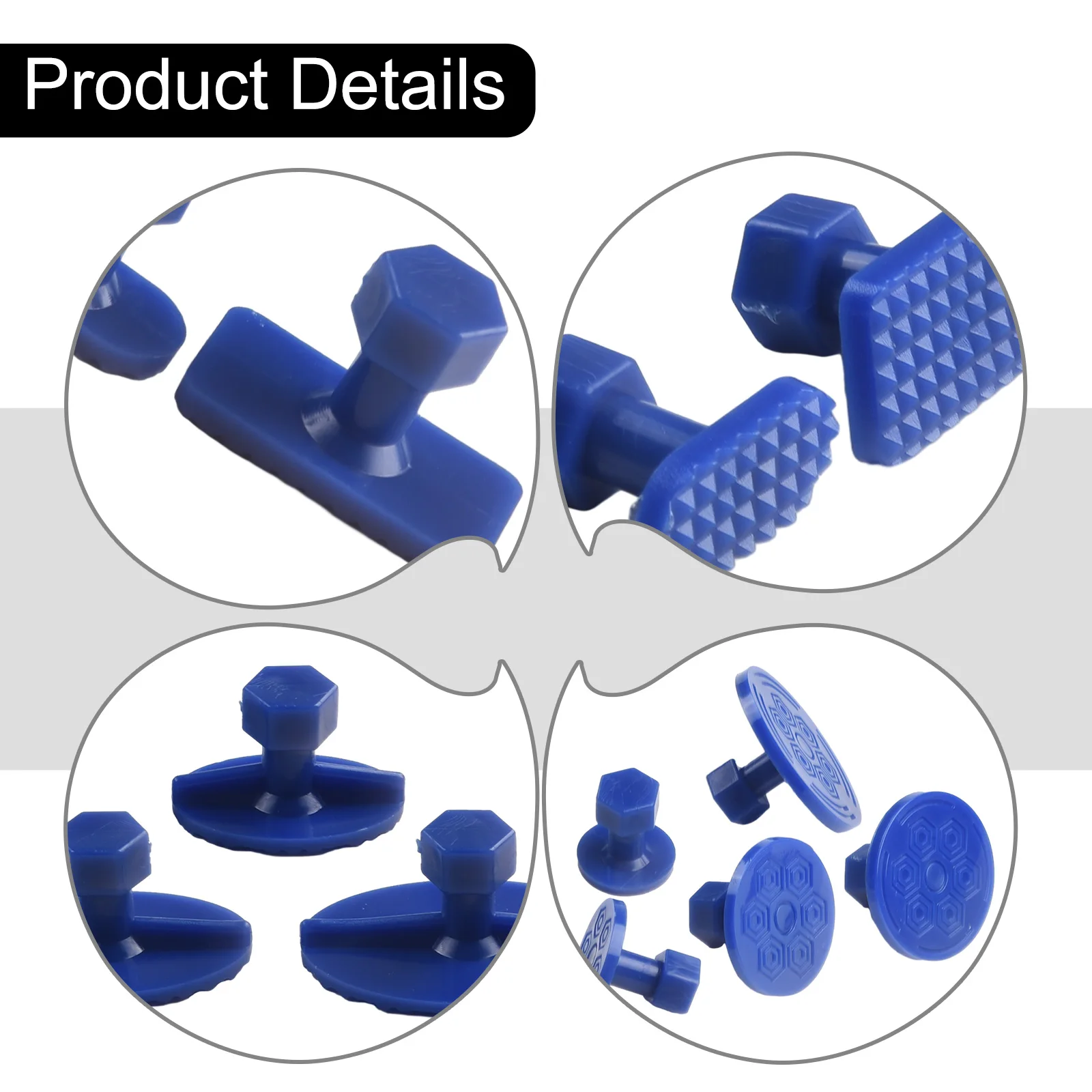 

Professional Dent Repair Kit 10pcs Suction Cups And Replacement Pulling Tabs Compatible With T Bar Hammer Or Slide Hammer