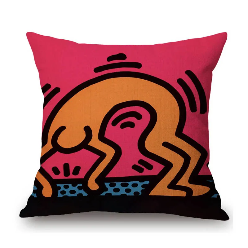 

Modern Pop Abstract Oil Painting Avant-Garde Art Cotton Linen Home Decorative Lovely Pillow Cover Car Seat Cushion Cover