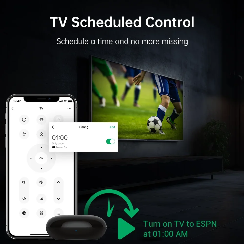 Wireless Remote Controller Smart Universal Remote Control Smart IR Remote Control LinknLink eRemote IR Blaster TV, Aircon, STB-Smart WiFi Universal Remote Control Compatible Home Assistant