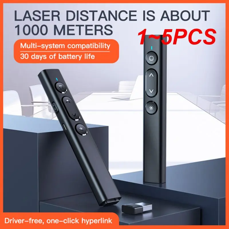 

1 ~ 5 шт. стабильная передача 2,4 ГГц беспроводной Usb Ppt флип-ручка 200 мАч быстрое подключение Удобная указка Презентер кликера