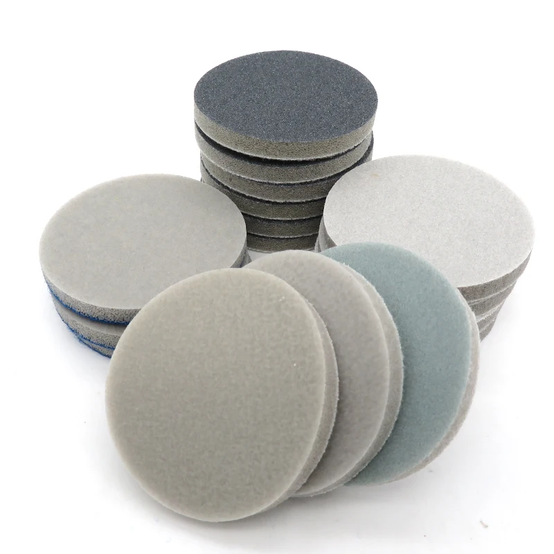 30Pcs 2 Inch 50MM Sponge Sanding Disc Kit Wet&Dry Sanding Sponge Hook and Loop 300-3000 Grit for Car Polishing and Grinding sanding discs sandpaper set polish sand paper sandpaper tools mini sandpaper kit sander pads