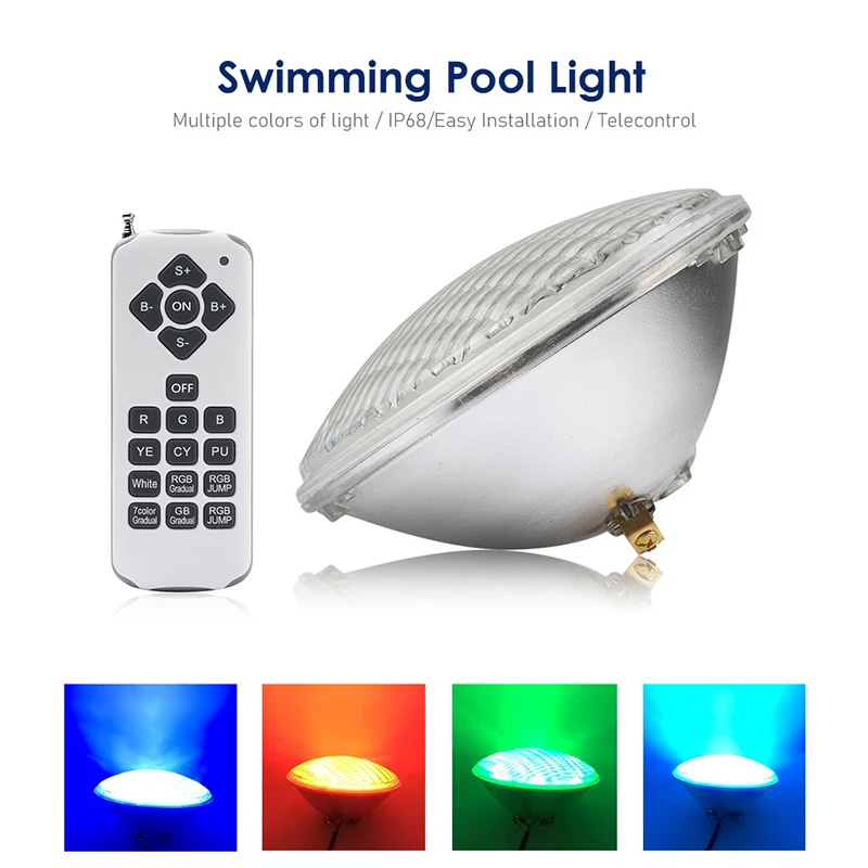 Par56 Underwater Lights LED Swimming Pool Light Resin Filled Wall Mounted Lamp 12V RGB/Warm/Cold White IP68 Waterproof Lighting beibehang custom photo floor painting wall stickers dolphin dance underwater world 3d 3d bathroom living room floor painting