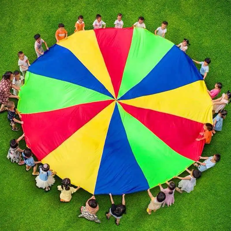 Colorful Parachute for Group Play and Outdoor Fun Activities