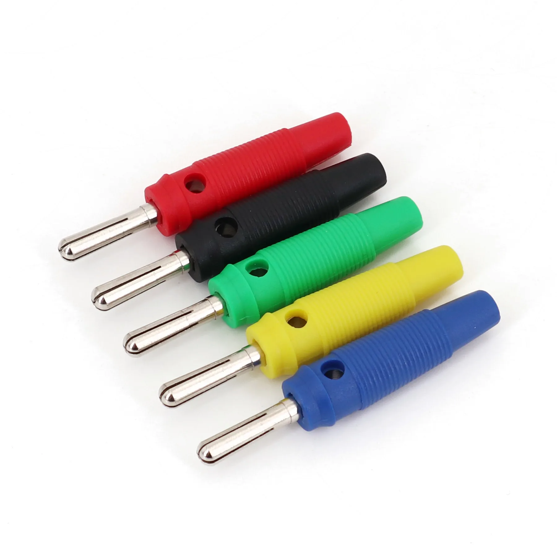 10Pcs Brass Nickel-Plated Stackable High Current Banana Plug Connectors