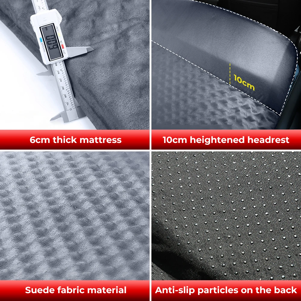 For Tesla Model 3 Y-Inflatable Air Mattress Bed Outdoor Camping Inflatable Special Suede Fabric Car Travel Bed