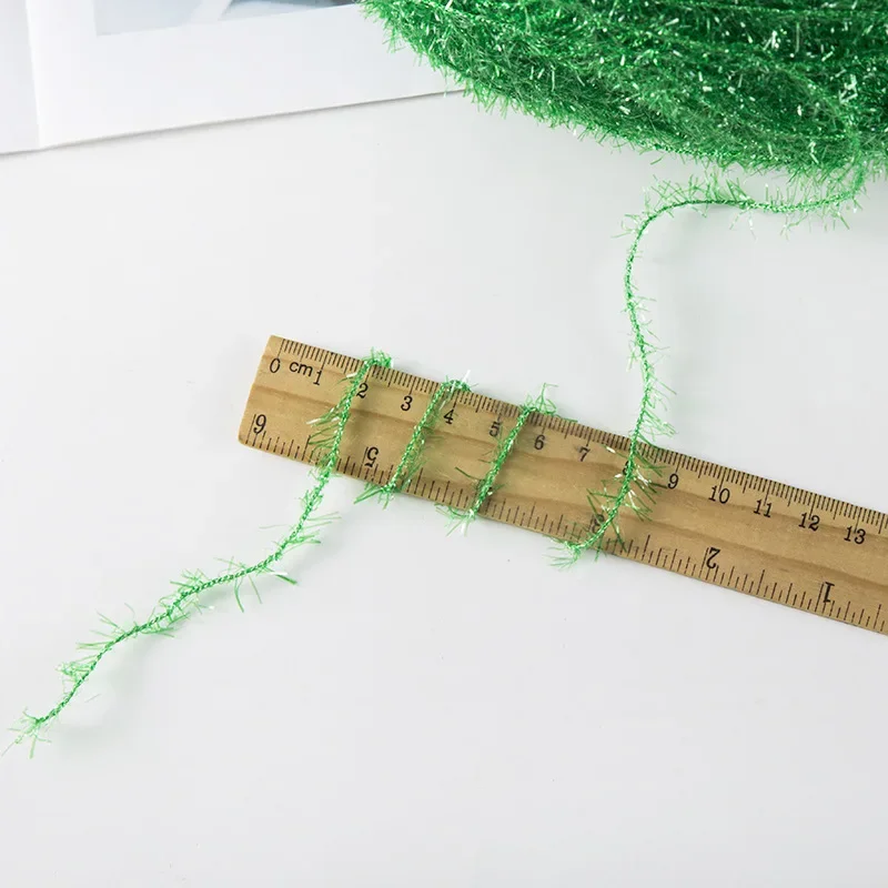 Description Picture 4 of item100g Sparkling Acrylic Yarn High-end Glass Fiber Thread Used for Hand Weaving DIY Bags Hats Scarves Jackets