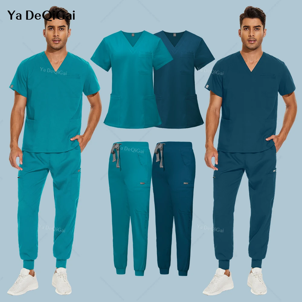 

New High Quality Nurse Uniform Medical Scrubs Top Pants Clinical Surgical Scrub Uniforms Doctor Work Clothes Nursing Accessories