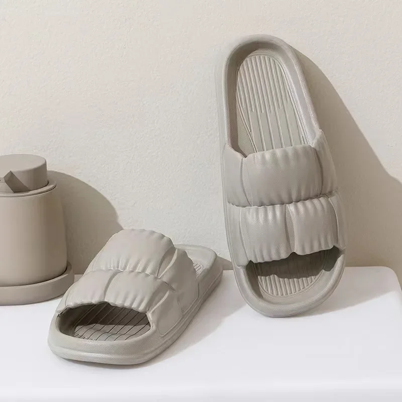 Flower indoor home slippers summer simple anti slip men's and women's lightweight EVA spring cool slippers soft bottom bathroom 3