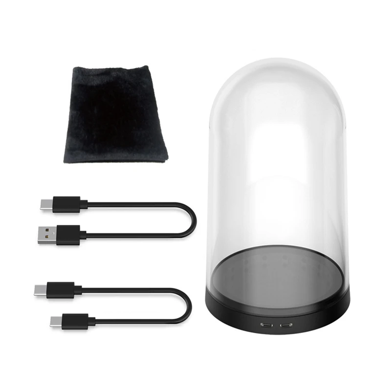 

Игровая кукла ELOS-, многоуровневая зеркальная RGB-подсветка с голосовым управлением, прозрачная коробка для хранения фигурок