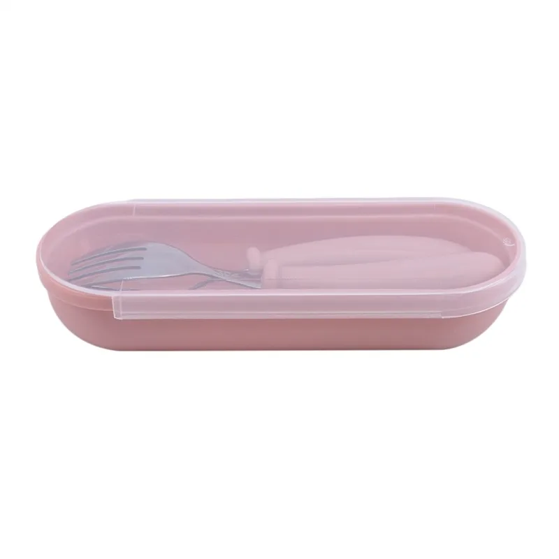 Description Picture 5 of item3PCS Children Spoon Forks Box Kids Stainless Steel Kids Cutlery Portable Baby Feeding Utensils Baby Spoons Tableware Set NEW