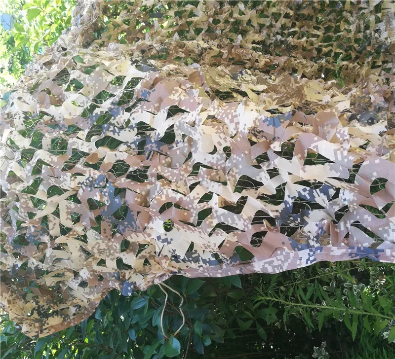 Sunshade Net Camouflage Netting 2 Layers Desert Digital Camouflage Sunshade Cloth Hunting Camo Net Infrared Stealth Protection Cover Shade