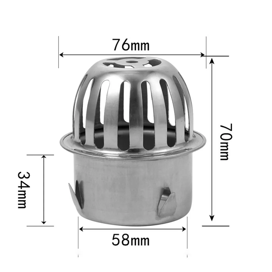Filtre de protection de gouttière en forme de dôme en acier inoxydable 304, outil de nettoyage de gouttière anti-blocage pour arrêter les feuilles et les débris, convient pour 63 mm
