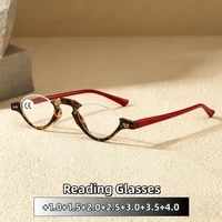 Lunettes de lecture Vintage tout usage, demi-monture, Anti-bleu, à la mode, pour hommes et femmes, pour personnes âgées + 1.0 à + 4.0, protège les yeux 1