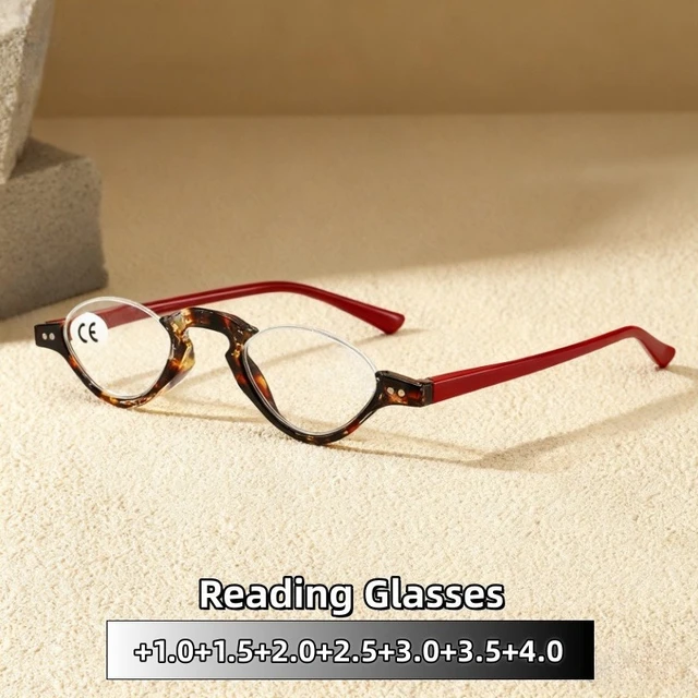 Lunettes de lecture Vintage tout usage, demi-monture, Anti-bleu, à la mode, pour hommes et femmes, pour personnes âgées + 1.0 à + 4.0, protège les yeux 1