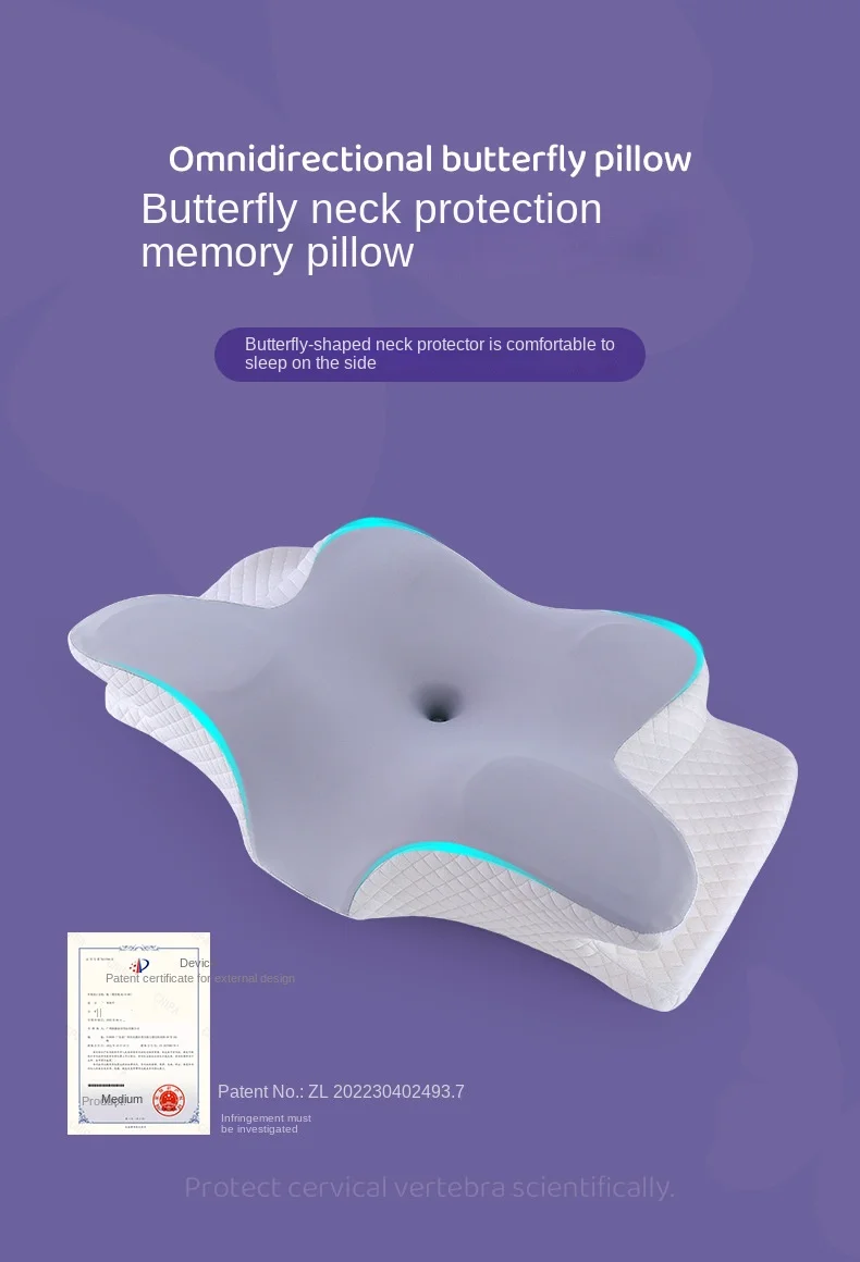Memory Foam Cervical Pillow for Neck Pain Relief - Anti-Snore Pillow