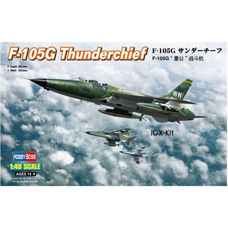 

HobbyBoss 80333 1/48 Scale US F-105G Thunderchief Fighter Plane Airplane Aircraft Display Toy Plastic Assembly Model Kit