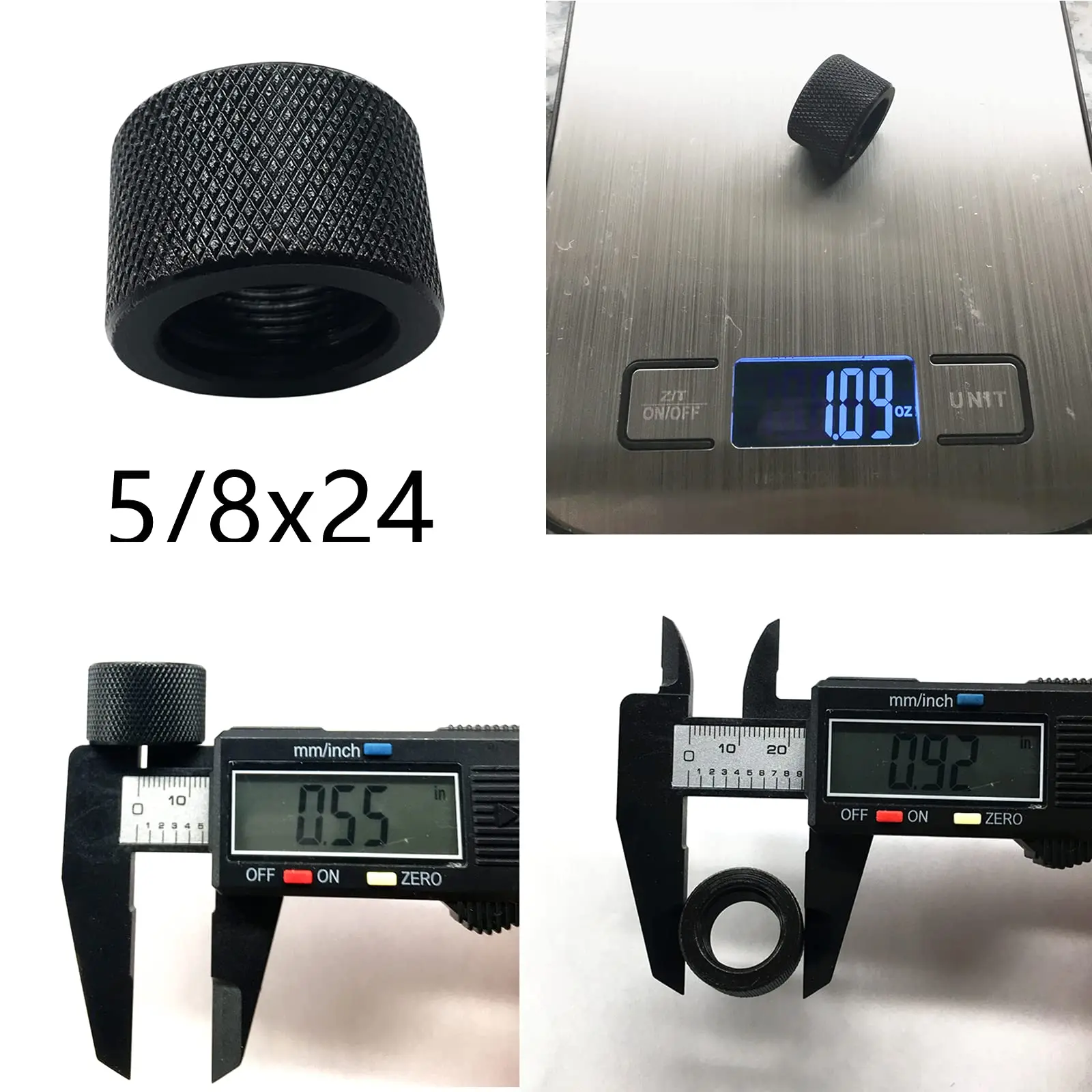Threaded Adapter 5/8 x 24 Thread Protector Steel 1Pcs.