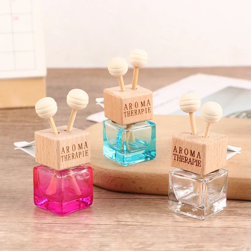 Glass Car Air Freshener Refillable Perfume Essential Oil Diffuser