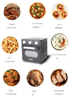 1200W 16L Electric Air Fryer Oven Multifunctional Household Air Fryer Pizza Oven Timing Baking Machine Kitchen Appliances 2