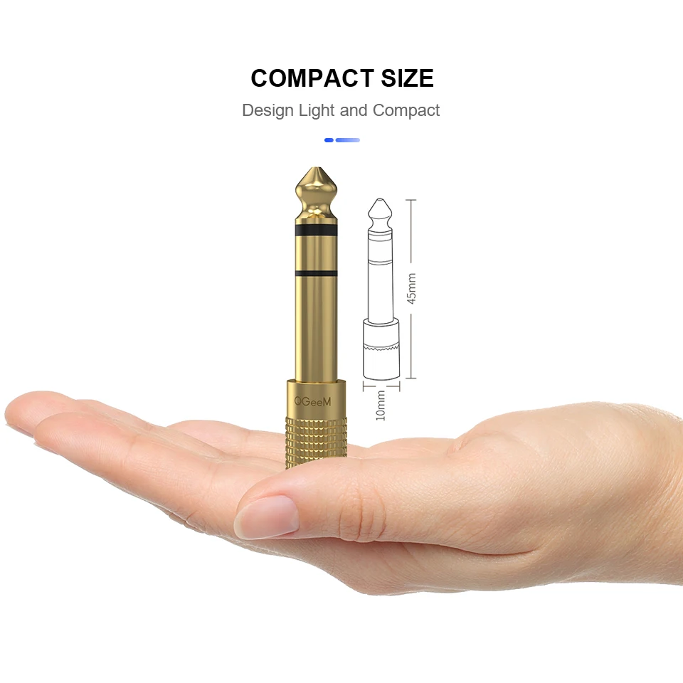 6.5 6.35mm Male Plug to 3.5mm Female Connector Headphone Amplifier Audio Adapter Microphone AUX 6.3 3.5mm Converter QGeeM Jack