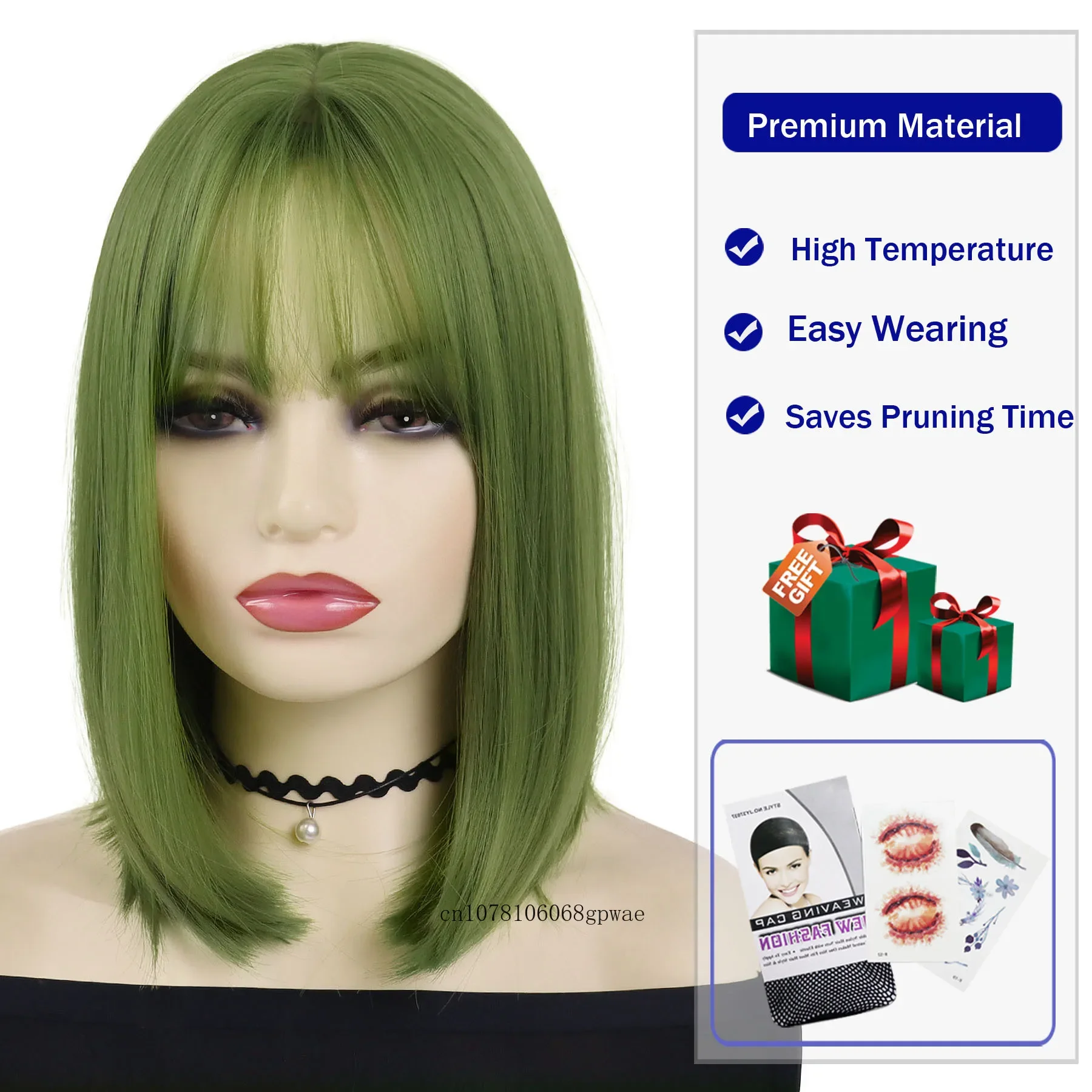 Halloween Costume Cheap Green Wigs Costume Wig Short Green Wigs
