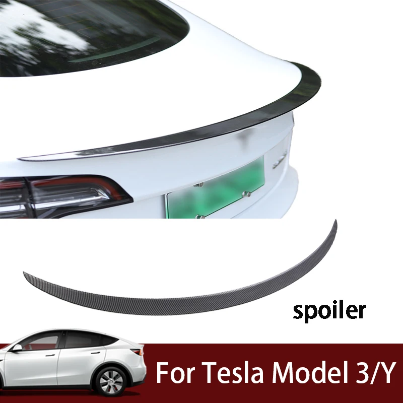 Tanie 2023 dla Tesla Model Y/ Model 3 Spoiler typu węgla wydajność włókna