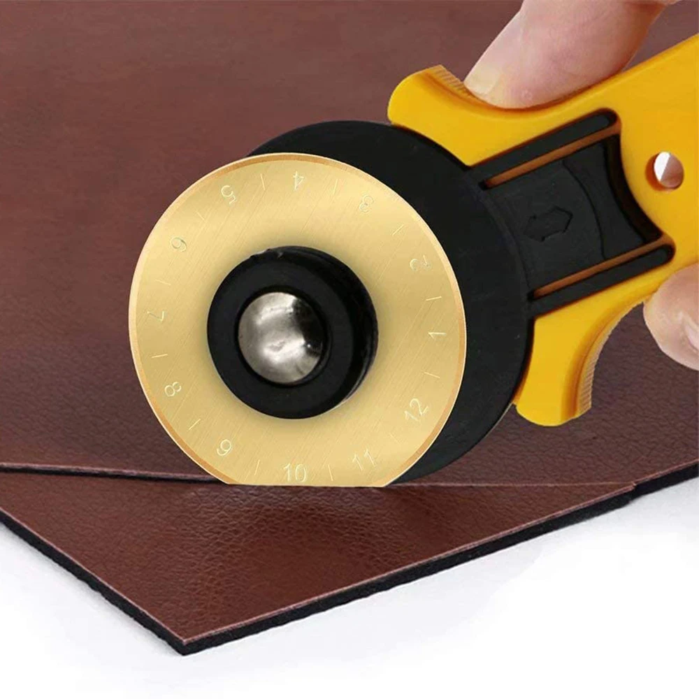 티타늄 SKS-7 로터리 커터 블레이드 퀼팅 스크랩북 용 보관 케이스가있는 45mm 교체 블레이드 DIY 봉제 예술 공예