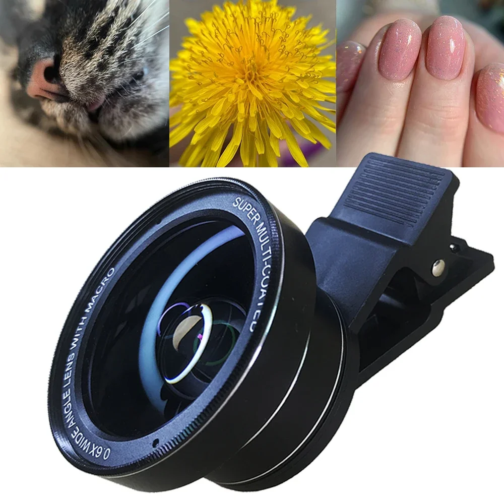37Mm 15X Macro Lens 0.6X Grandangolare 4K Hd Photography Phone Camera Lens Per Ciglia Diamond Jewelry Macro Smartphone Lens