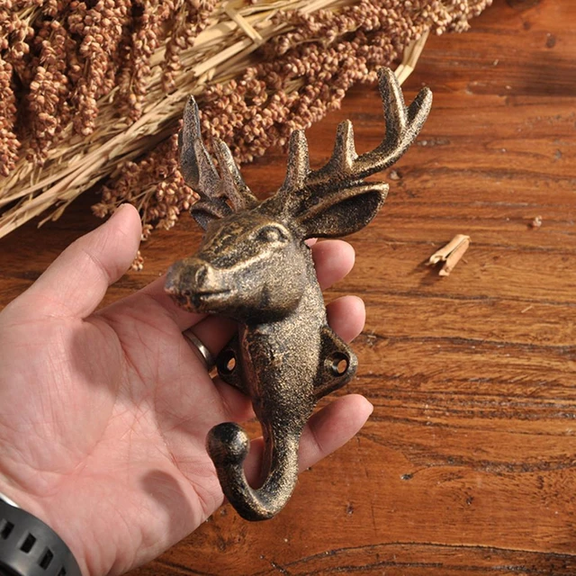 Wall Hook Rustic Exquisite Workmanship Vintage Style Deer Head