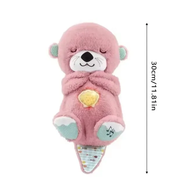 Breathing Otter Sleep and Playmate Otter Musical Stuffed Baby Plush Toy with Light Sound Newborn Sensory Comfortable Baby Gifts 4