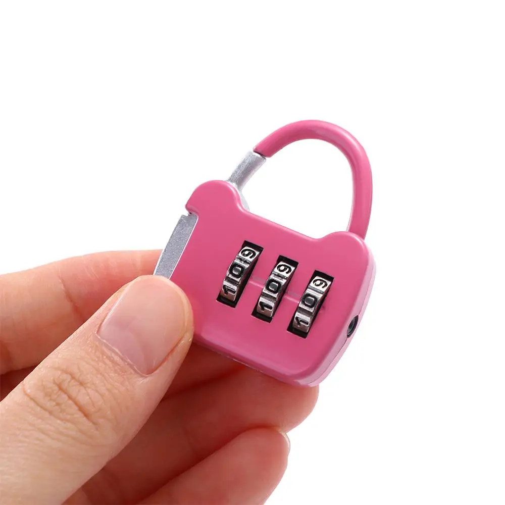 1Pcs Color Mini Password Padlock Trolley Case Password Lock Student Dormitory Cabinet Password Lock Backpack Zipper Lock