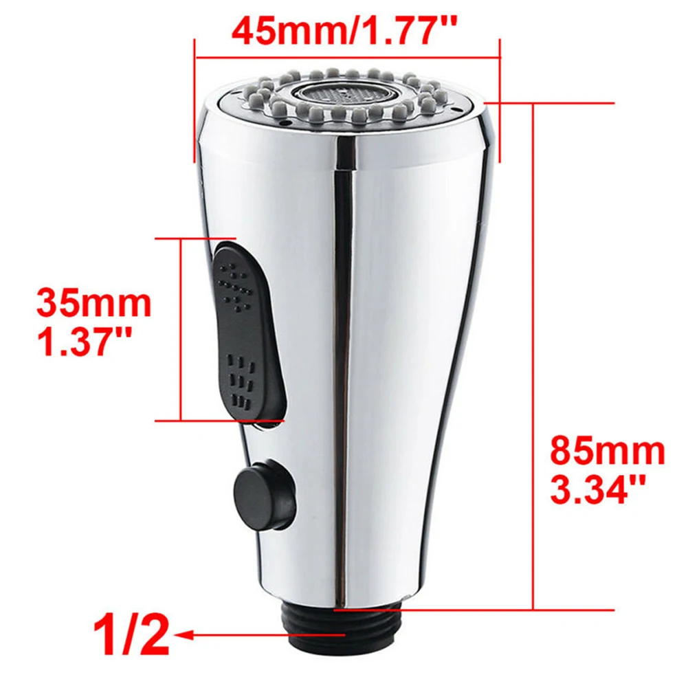 1PC 1/2'' Spray Tap Head Universal Kitchen Pull Out Spray Head Replacement Sink Faucet Basin Mixer Tap Kitchen Faucets