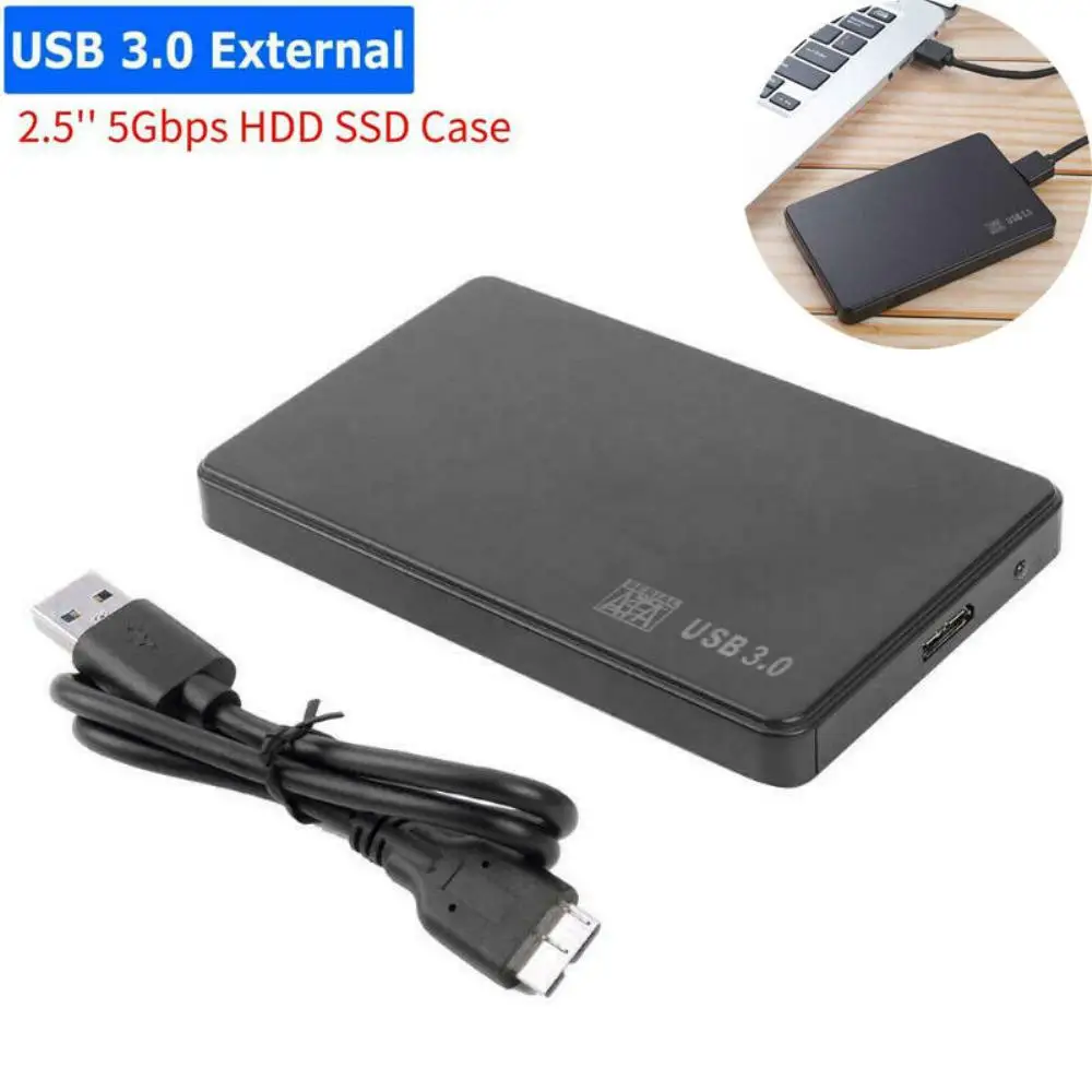 노트북 데스크탑용 외장 하드 드라이브 인클로저, HDD SSD 케이스, USB 3.0-SATA 하드 디스크 박스, 5Gbps SD 디스크 케이스, 2 5 인치