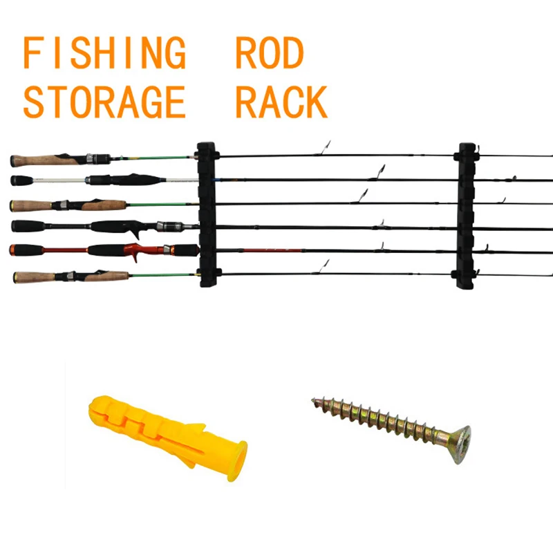 1PC Plastic Fishing Rod Holders 6-Rod Rack Vertical Pole Holder Wall Mount  Modular For Garage - AliExpress