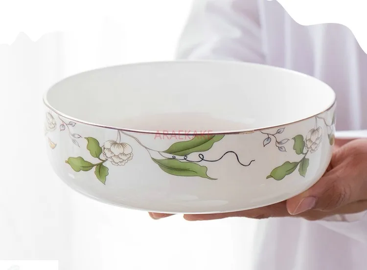 1000ml/1300ml Steamed egg bowls, household deep plate microwave tableware, salad bowls, plates