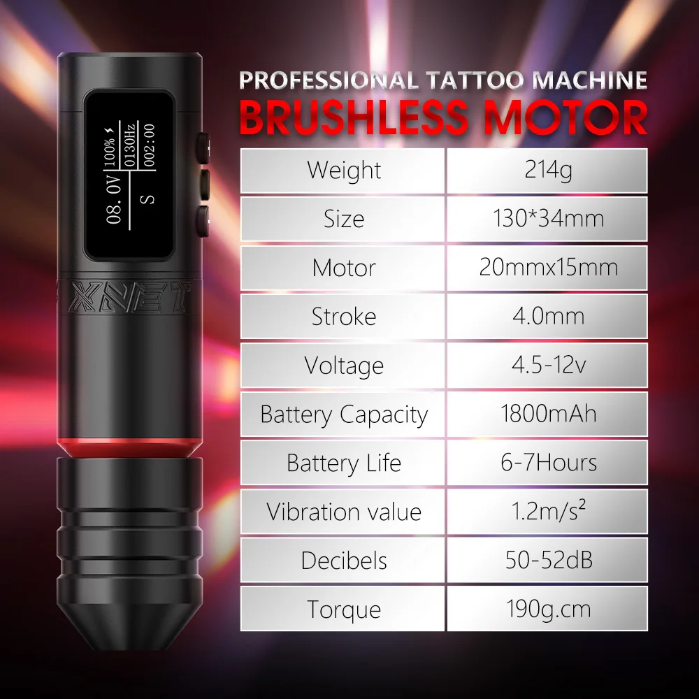 Xnet-clawワイヤレスタトゥーマシン,強力なブラシレスモーターを備えた