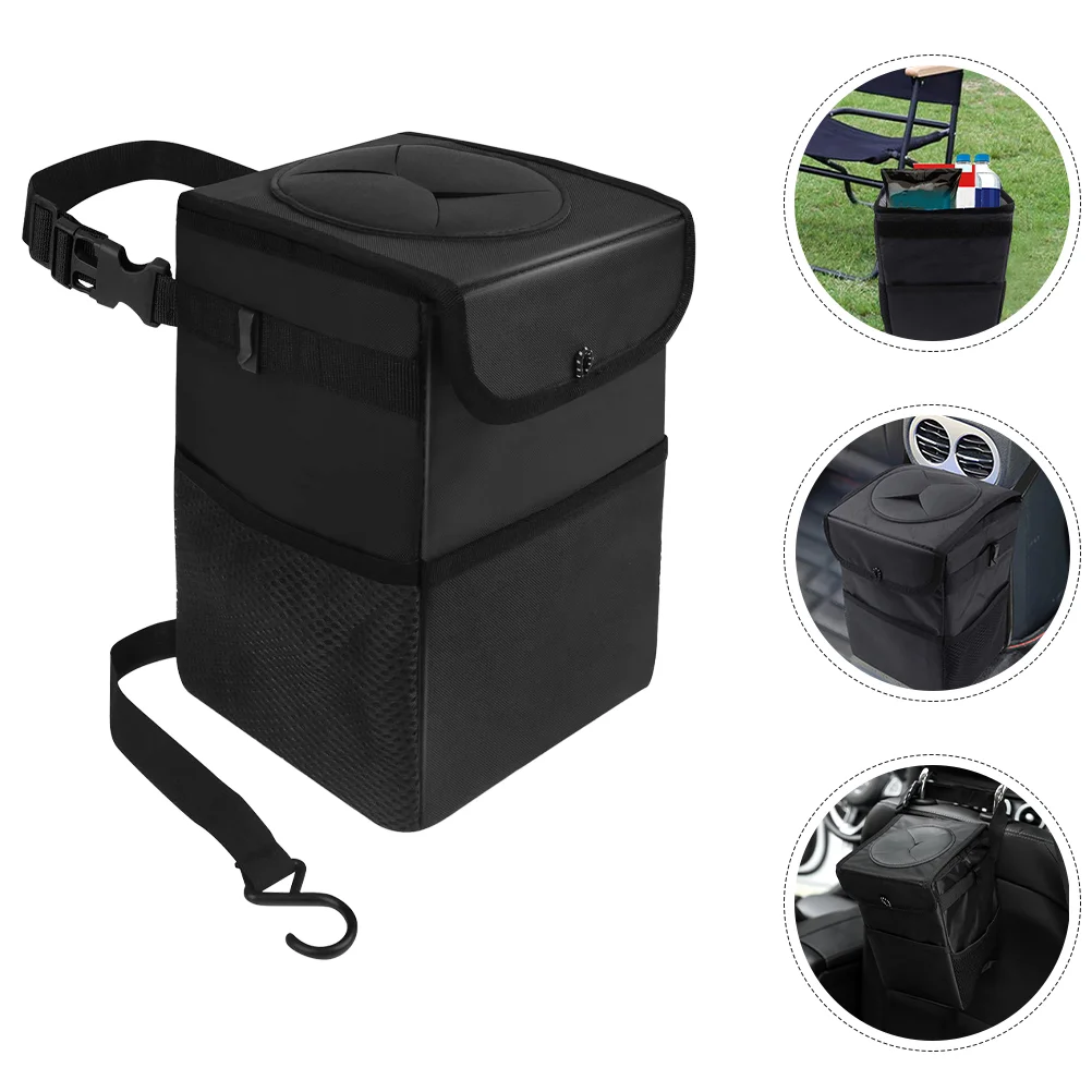

Vehicle Trash Bin Folding Trash Bucket Car Trash Organizer Auto Storage Holder