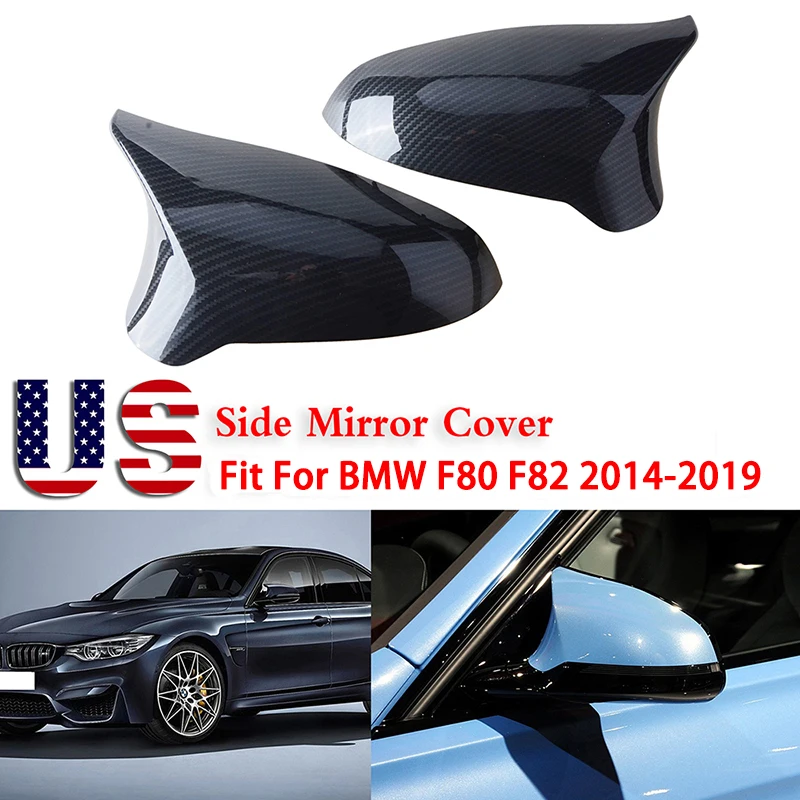 

Rhyming Rearview Carbon Fiber Mirror Cover Wing Side Mirror Cap Fit For BMW F80 M3 F82 F83 M4 2014-2019 Only LHD Car Accessories