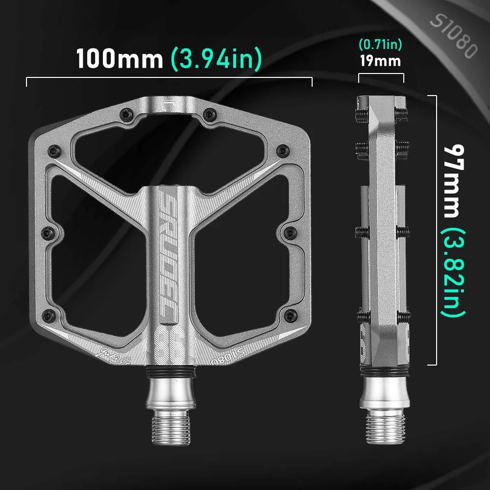 KRSEC S1080 Three Bearing Bicycle Pedals Ultralight Aluminum Alloy - Image 2