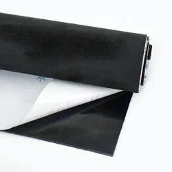 Large Suede Self - Adhesive Fabric Repair Patch - 0.8mm Thick Synthetic Leather for DIY Decoration and Interior Enhancement (Black)