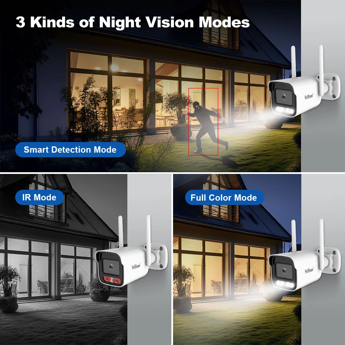 SriHome New Release SH065 5MP Mini 5G Wifi IP Camera Waterproof Video Surveillance Security Outdoor Color Night Vision CCTV Cam 4