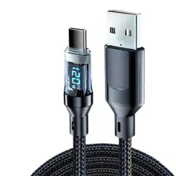 High - Speed 120W Charging Cable with LED Display - 1m (A - C)