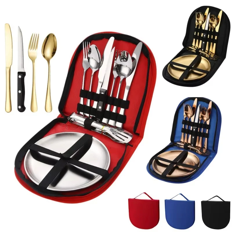 10pcs Stainless Steel Camping Cutlery Set 3